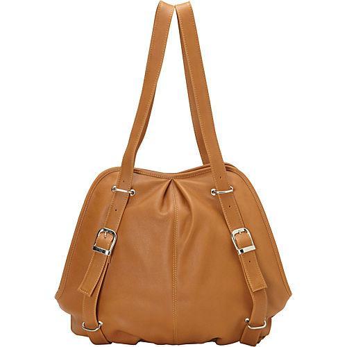 Piel Leather Convertible Buckle Backpack/Shoulder Bag