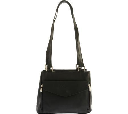 Piel Leather Double Compartment Shoulder Bag