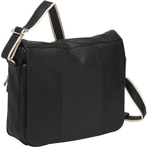 Piel Leather Expandable Messenger Bag