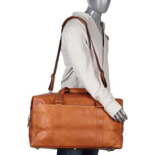 Piel Leather Extra Large Zip Pocket Duffel 11