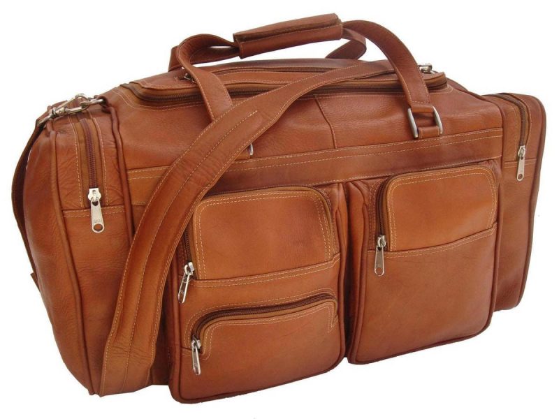 Piel Leather Medium Duffel With Pockets