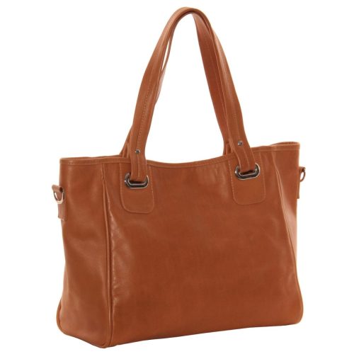 Piel Leather Open Tote Bag