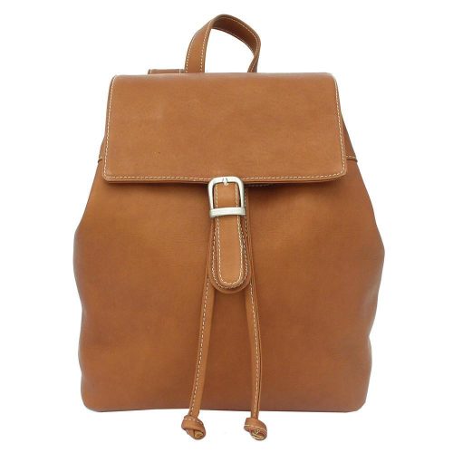 Piel Leather Top Flap Drawstring Backpack