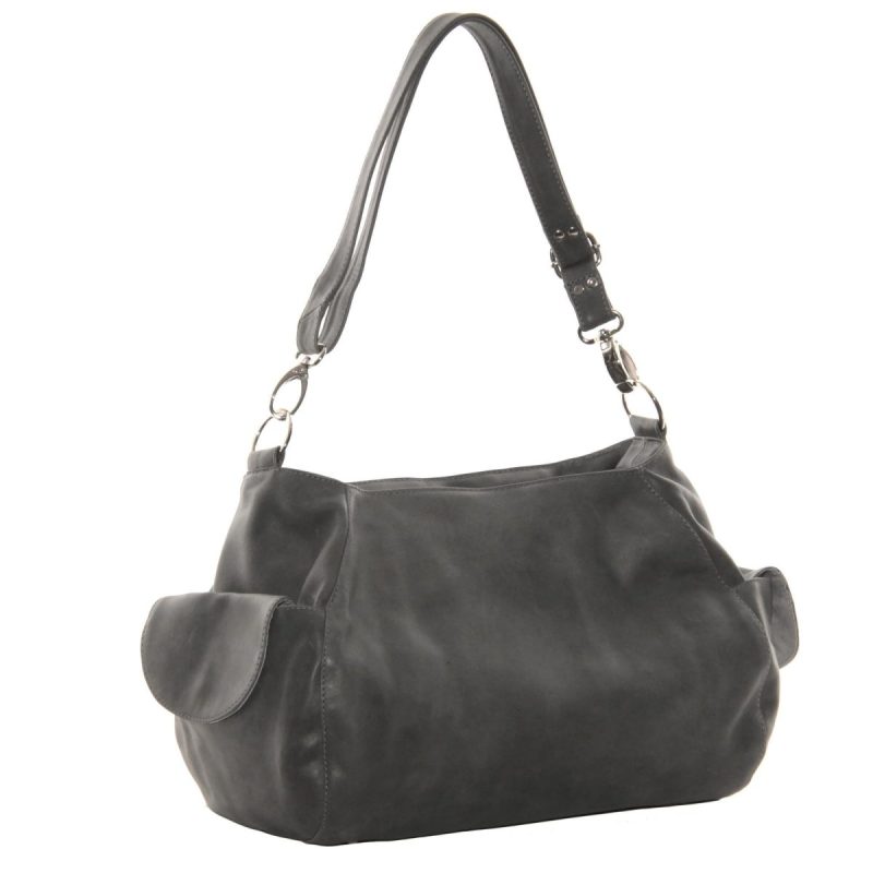 Piel Leather Top-Zip Cross Body Hobo