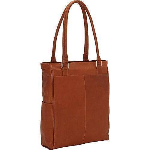 Piel Leather Vertical Laptop Tote