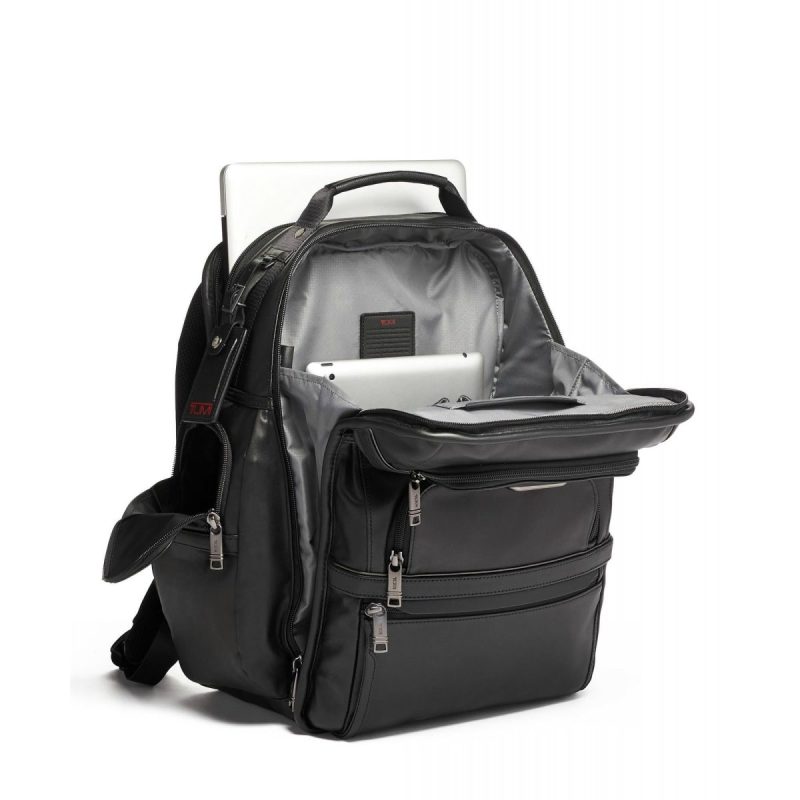 TUMI Alpha 3 Leather Brief Pack 2