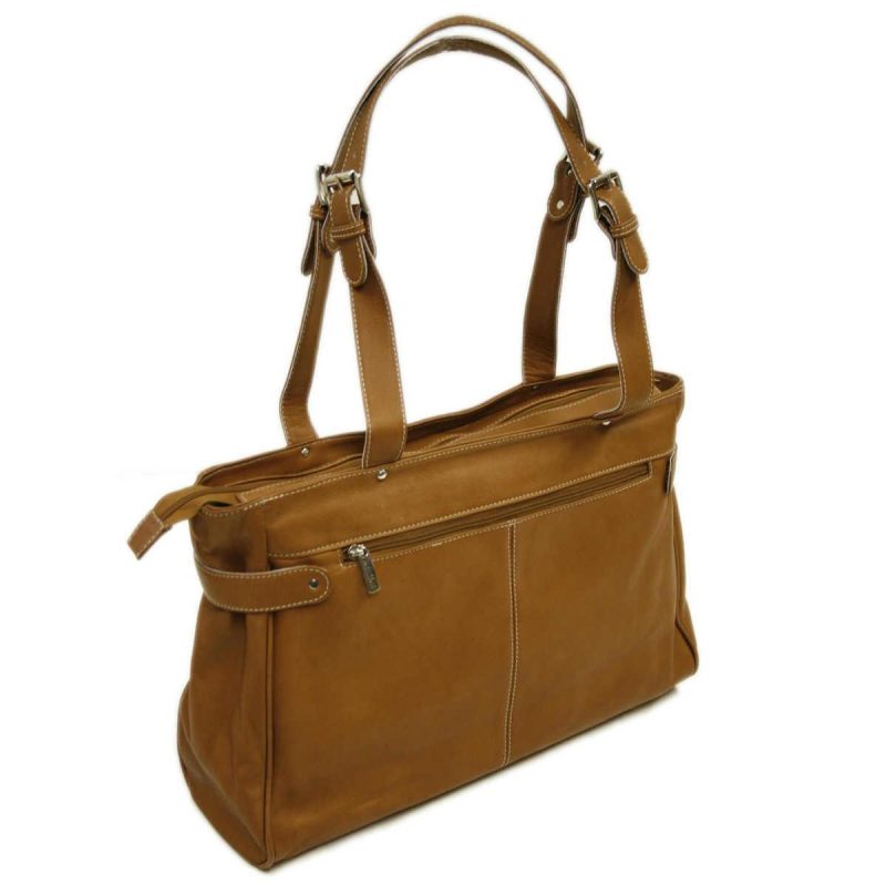 piel leather belted computer tote 5