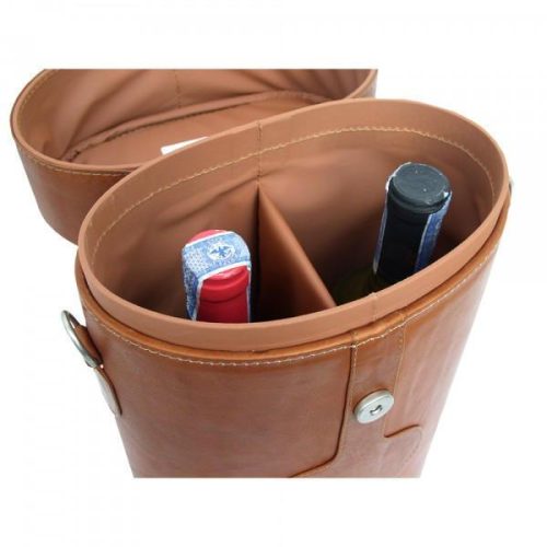 piel leather double deluxe wine carrier 2