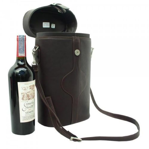 piel leather double deluxe wine carrier 4