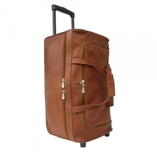 piel leather duffel on wheels 2