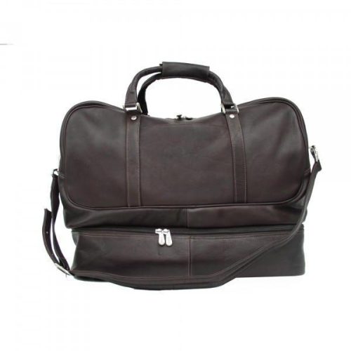 piel leather false bottom sports bag 3