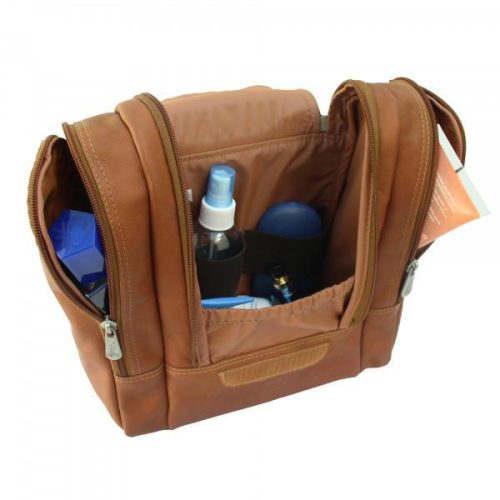 piel leather hanging travel toiletry kit 6