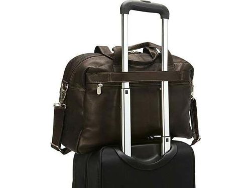 piel leather multi pocket carry on duffel 5