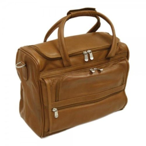 piel leather small computer carry all bag 6