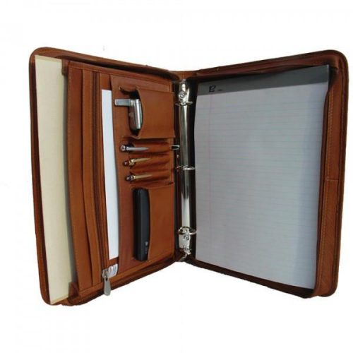 piel leather three ring binder 3