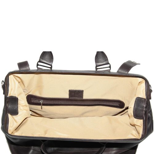 piel leather top frame carry on 2